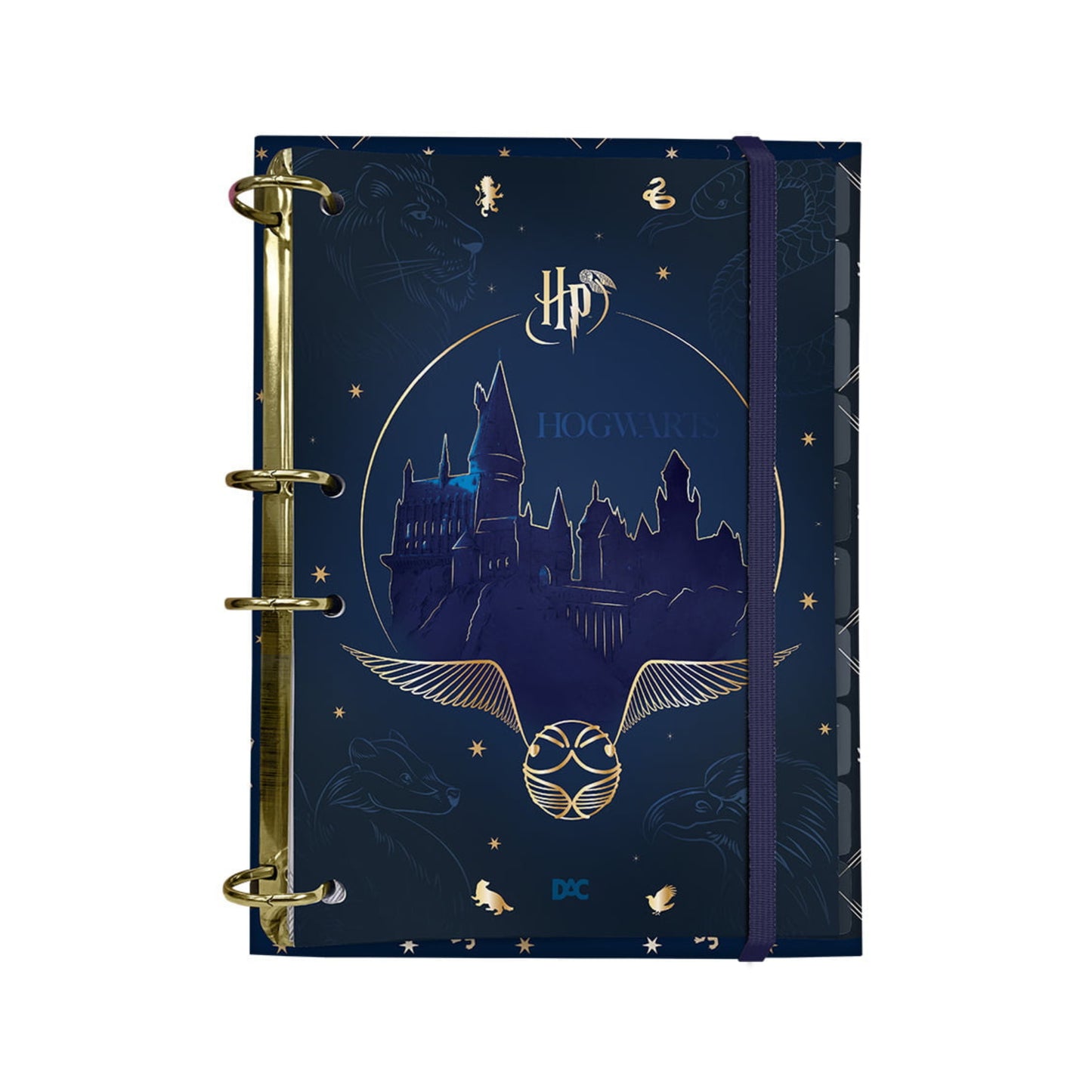 Caderno Colegial Argolado - DAC - Harry Potter c/ 144 Folhas Decoradas