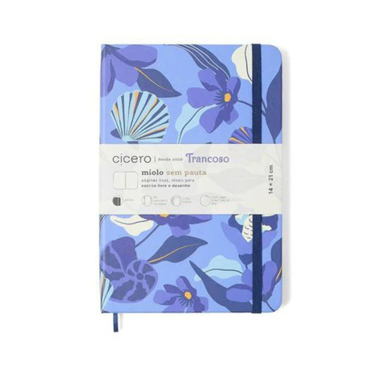 Caderneta - Cícero - Trancoso - Sem Pauta 14X21 - Azul