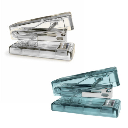 Mini Grampeador - Translúcido - c/ 1000 Grampos