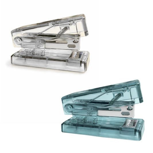 Mini Grampeador - Translúcido - c/ 1000 Grampos