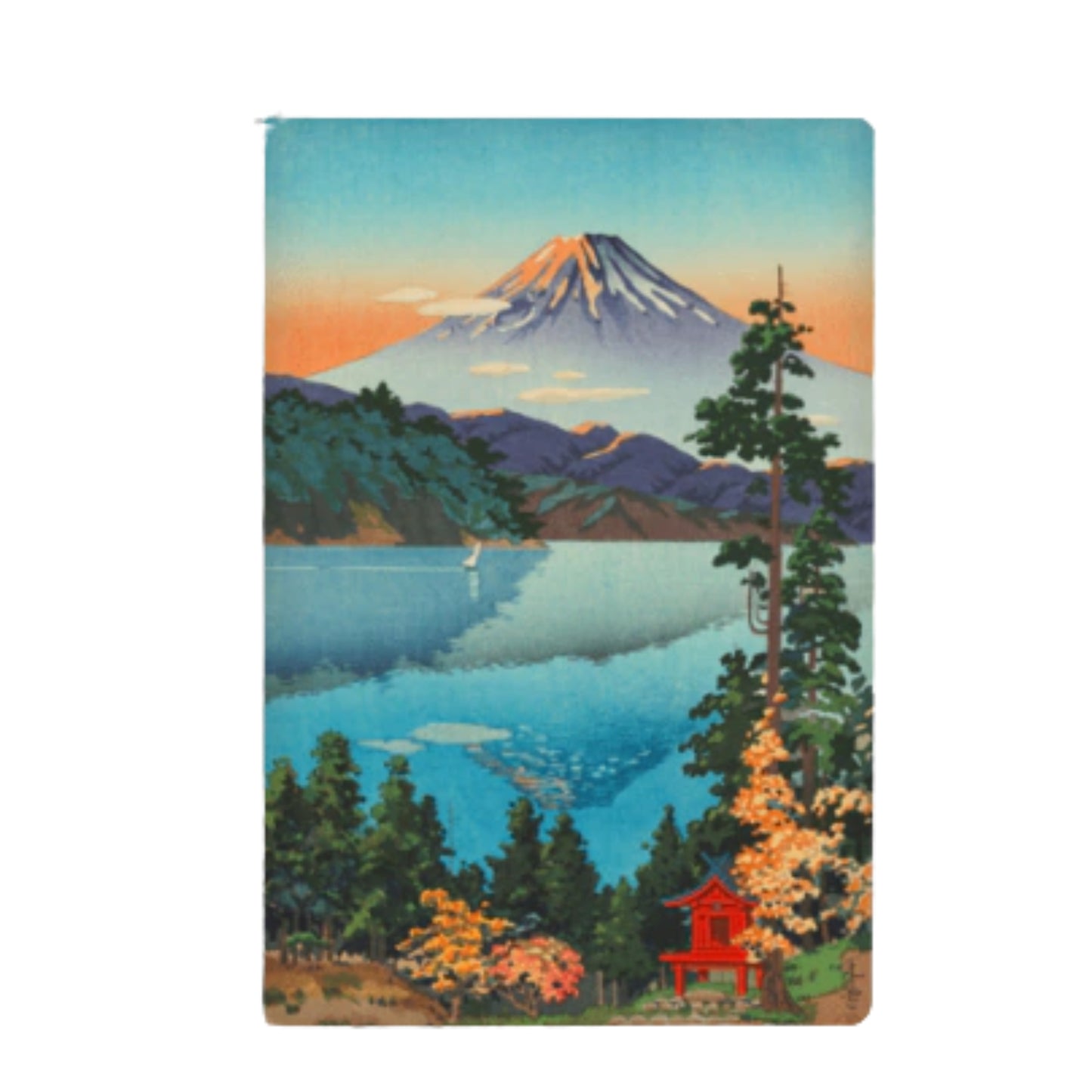 Journal - Folk Books - Lago Ashi de Outono - Sem Pauta - 13,5 x 20 cm - 64Fls - frente