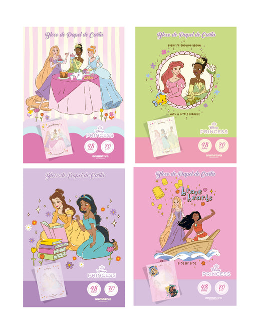 Bloco de Carta - Animativa - Princesas - 48Fls
