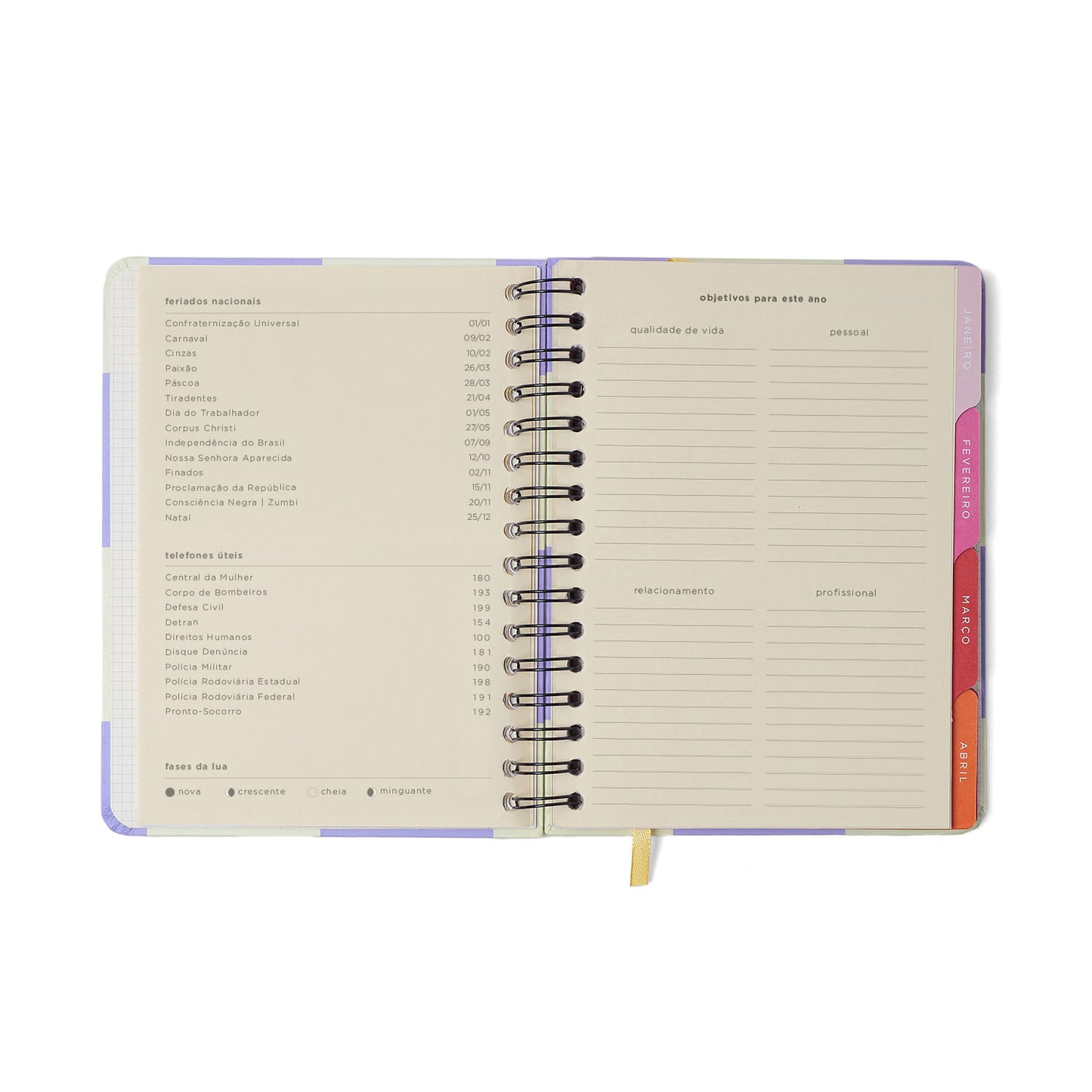 Agenda Planner Wire-o 2027 - Cícero - Melissa Mini Bloomy Chocolate - Semanal Notas A5