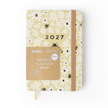 Agenda Planner 2027 - Cícero - Melissa Mini Bloomy Pistache - Semanal 9x13