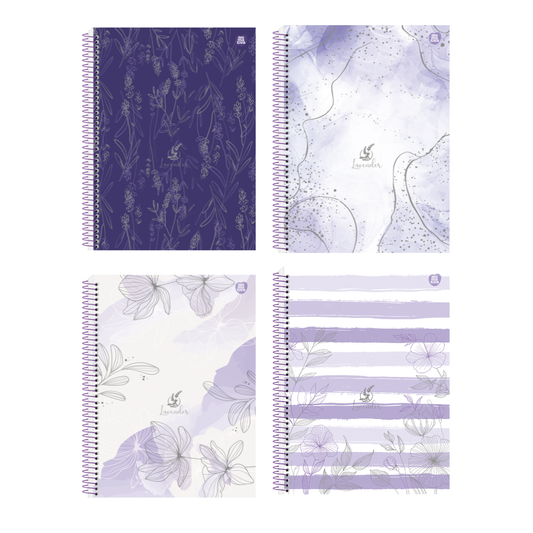 Caderneta Espiral - Animativa - Lavender - Nova Coleção - 100mmx148mm - 80Fls