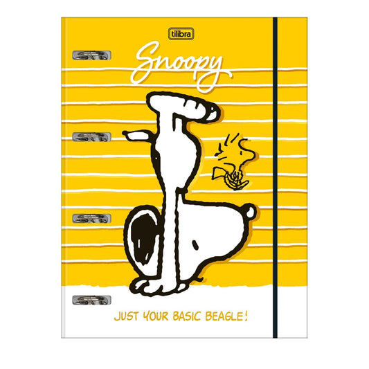 Caderno Universitário Argolado - Tilibra - Snoopy - 48Fls - 245mm x 315mm