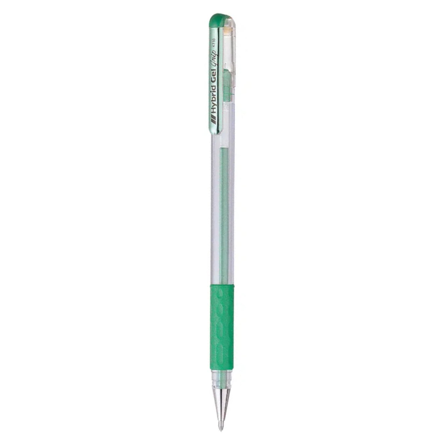 Caneta Gel - Pentel - Hybrid Gel Grip - 0,8mm - Verde Metálico