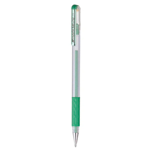 Caneta Gel - Pentel - Hybrid Gel Grip - 0,8mm - Verde Metálico