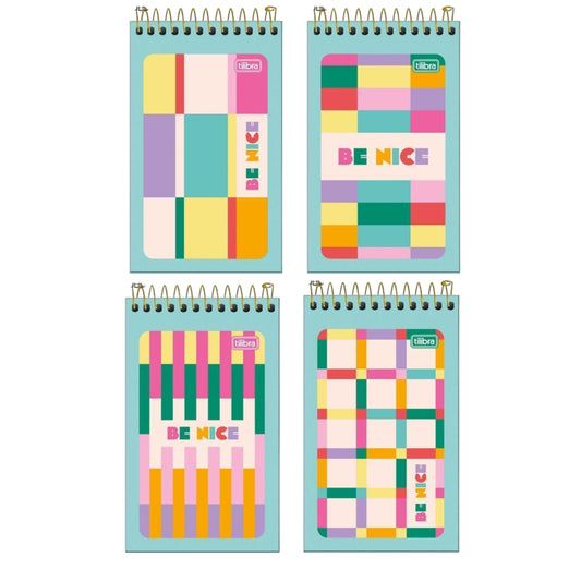 Caderneta Espiral - Tilibra - Be Nice - 77mmx126mm - 60Fls - Sortido