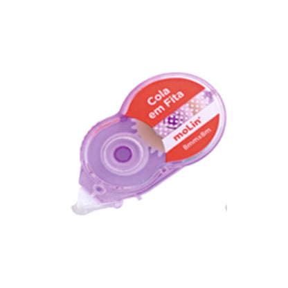 Cola em Fita - Molin - 8mm x 8m  Pastel