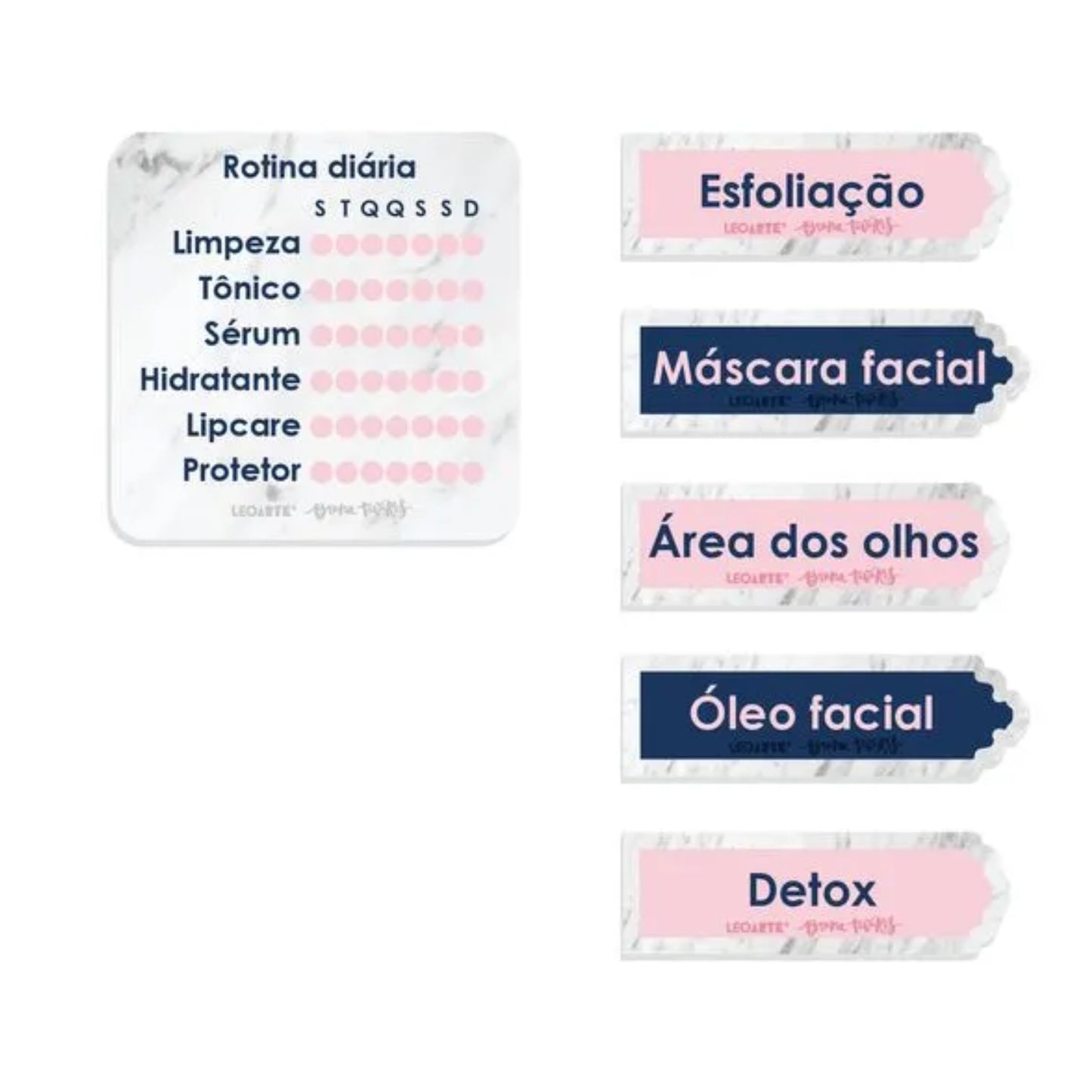 Bloco Adesivo - LeoArte - Rotina de Skincare - Bruna Tavares c/ Aroma