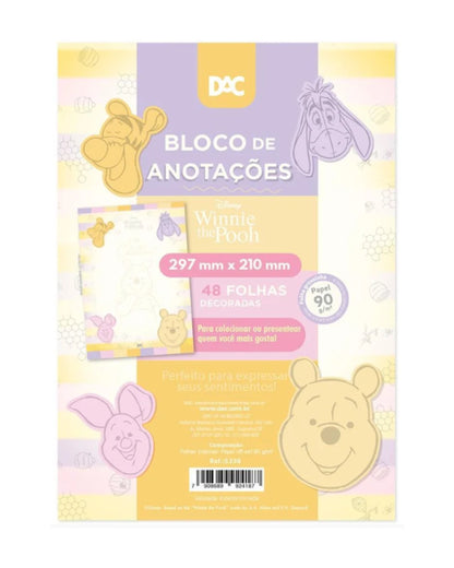 Bloco de Anotações - DAC - Winnie the Pooh - 297mm x 210mm