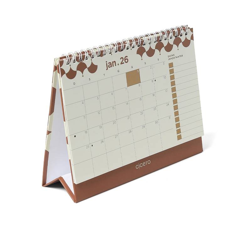 Calendario de Mesa 2026 - Cícero - Bossa Nova - 20x15