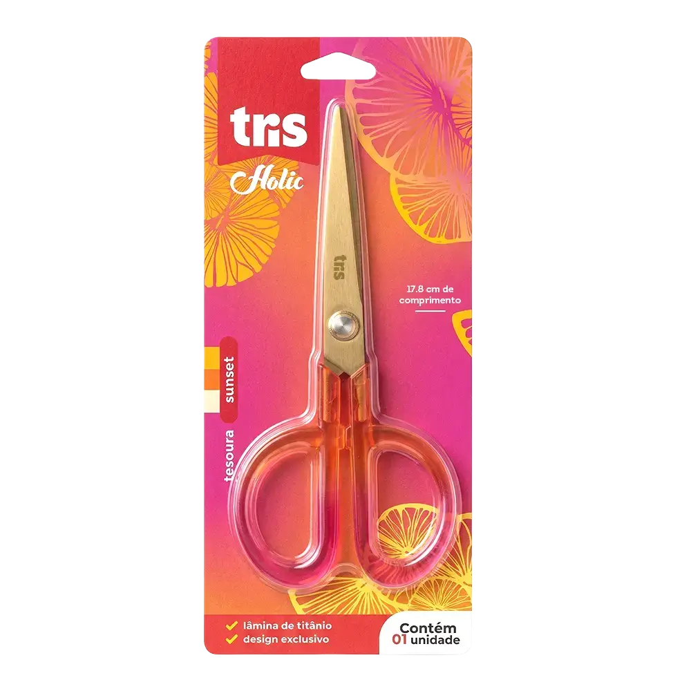Tesoura Multiuso - Tris - Holic Sunset - 17,8cm