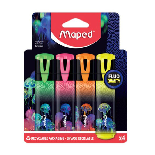 Marca Texto - Maped - Deepsea Paradise - Estojo c/ 4 Cores