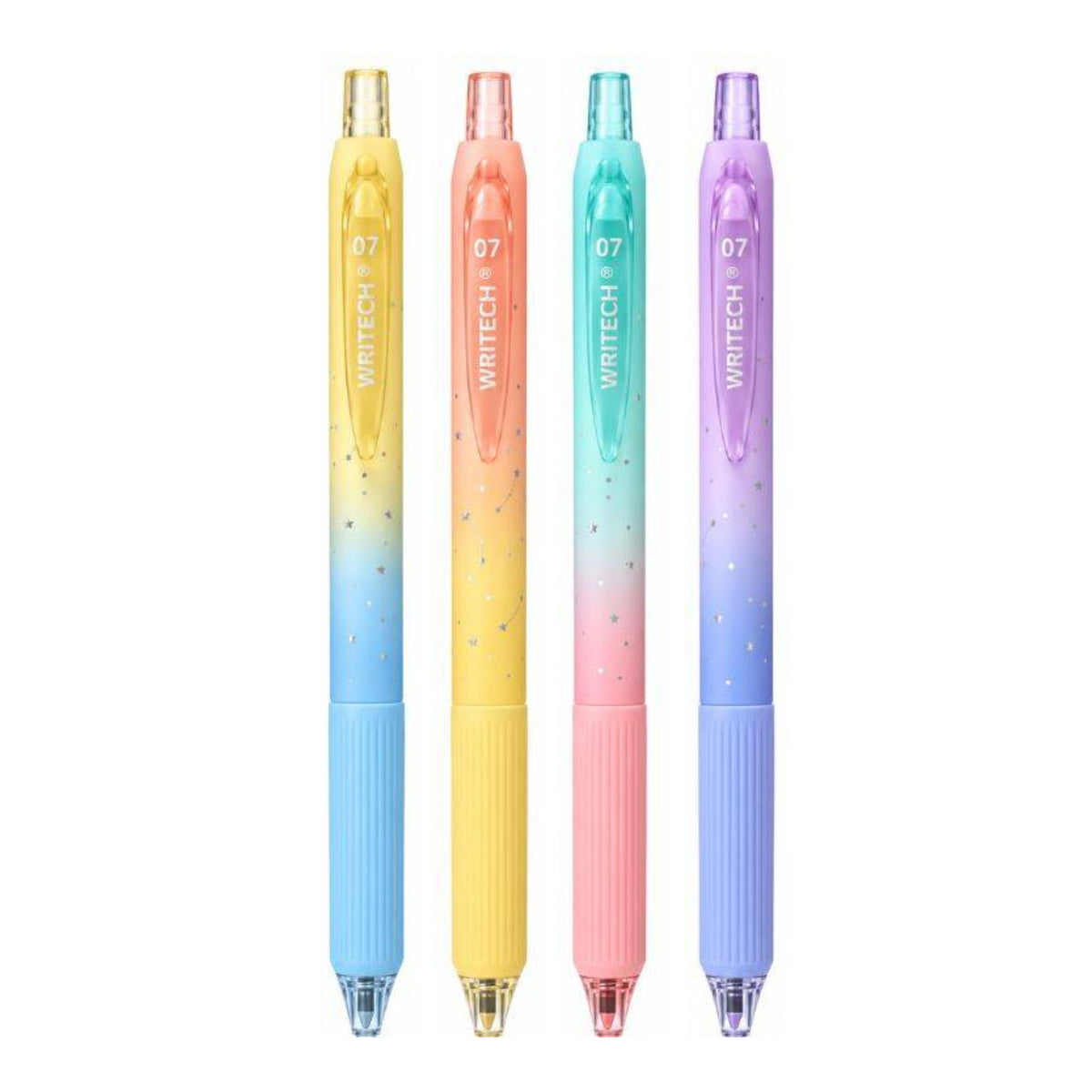 Estojo Caneta Gel - Writech -  Retrátil Nebula 0.7mm - W-0163 - Tinta Azul - 4 Cores