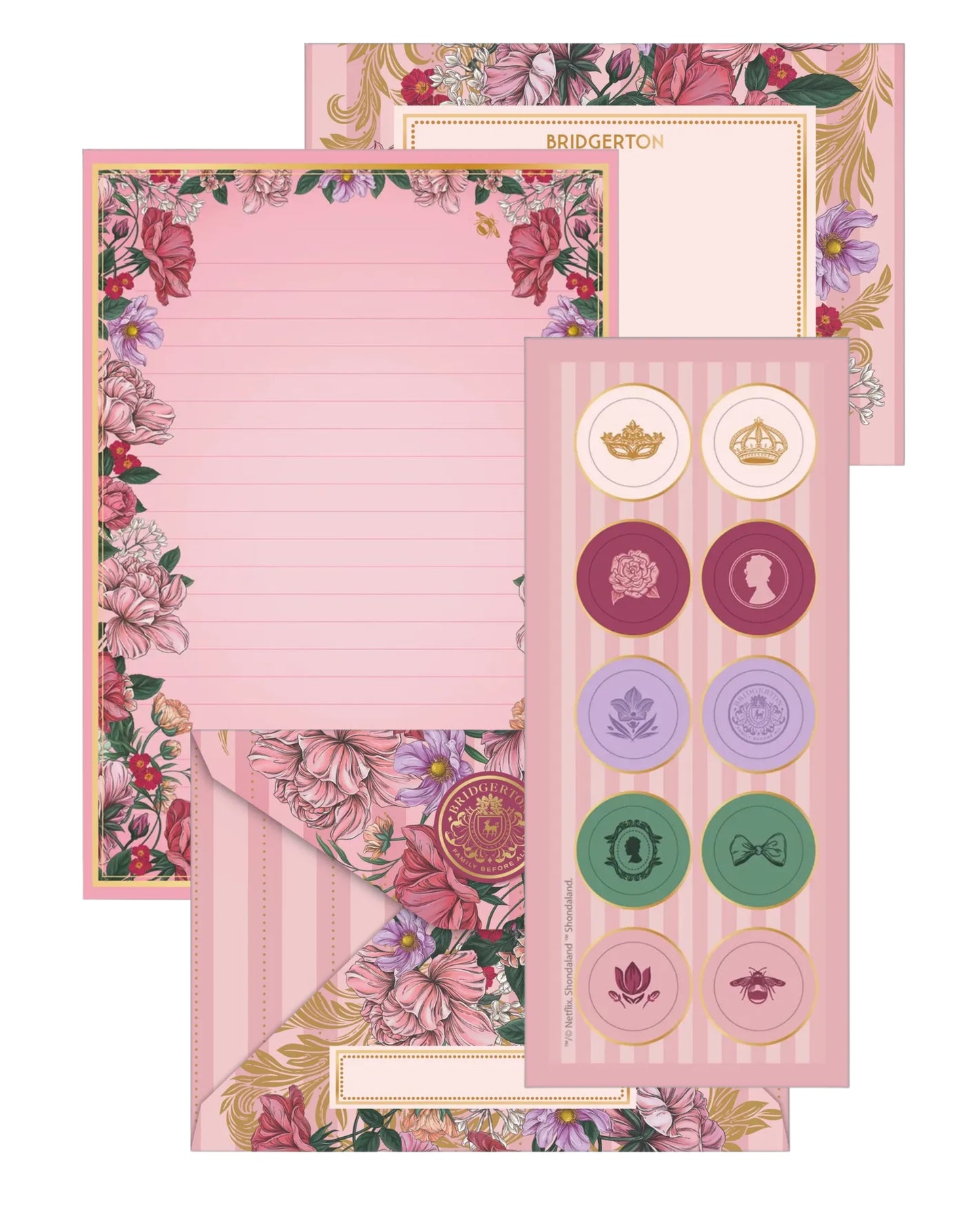 Papel de Carta + Envelopes - Tilibra - Bridgerton - frente