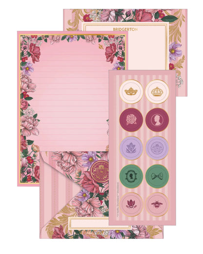 Papel de Carta + Envelopes - Tilibra - Bridgerton - frente