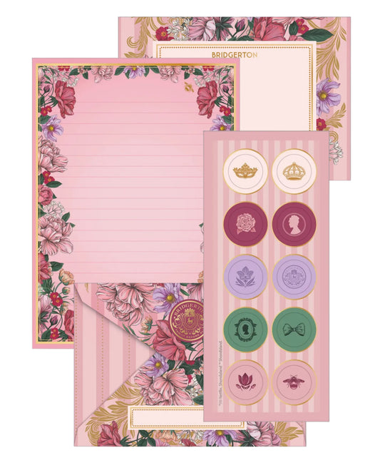 Papel de Carta + Envelopes - Tilibra - Bridgerton - frente
