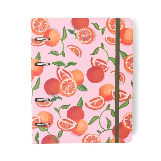 Caderno Criativo Argolado - Cícero -  Office Duo -  Frutare - Pautado & Pontado - A5 - Pomelo