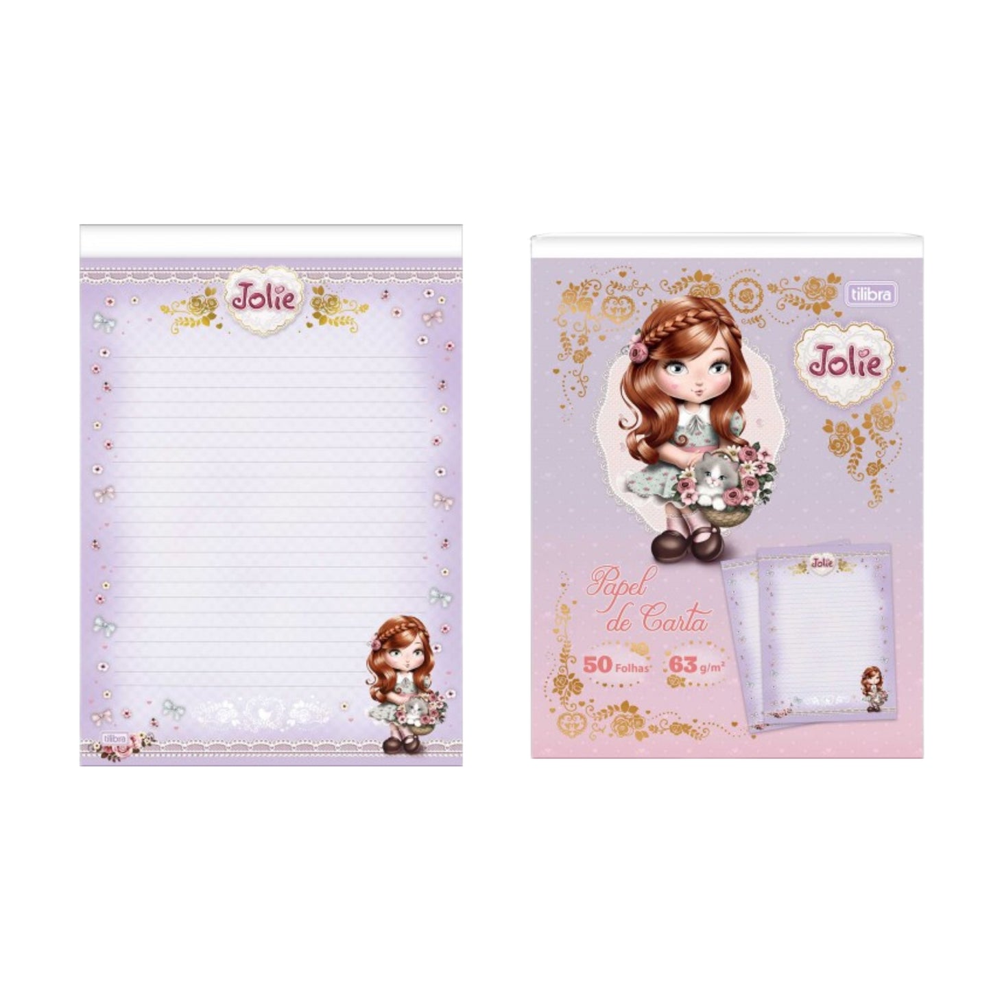 Bloco de Carta - Tilibra - Jolie -  50 Folhas