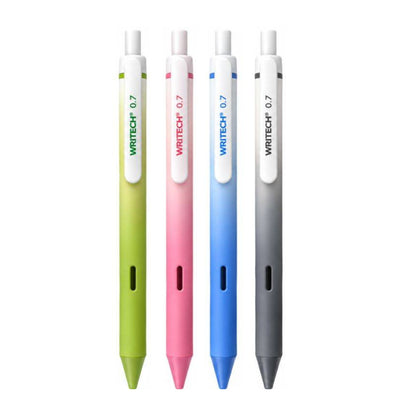 Estojo Caneta Gel Retrátil - Writech - Ombre 0.7mm 4 Cores W-0171M