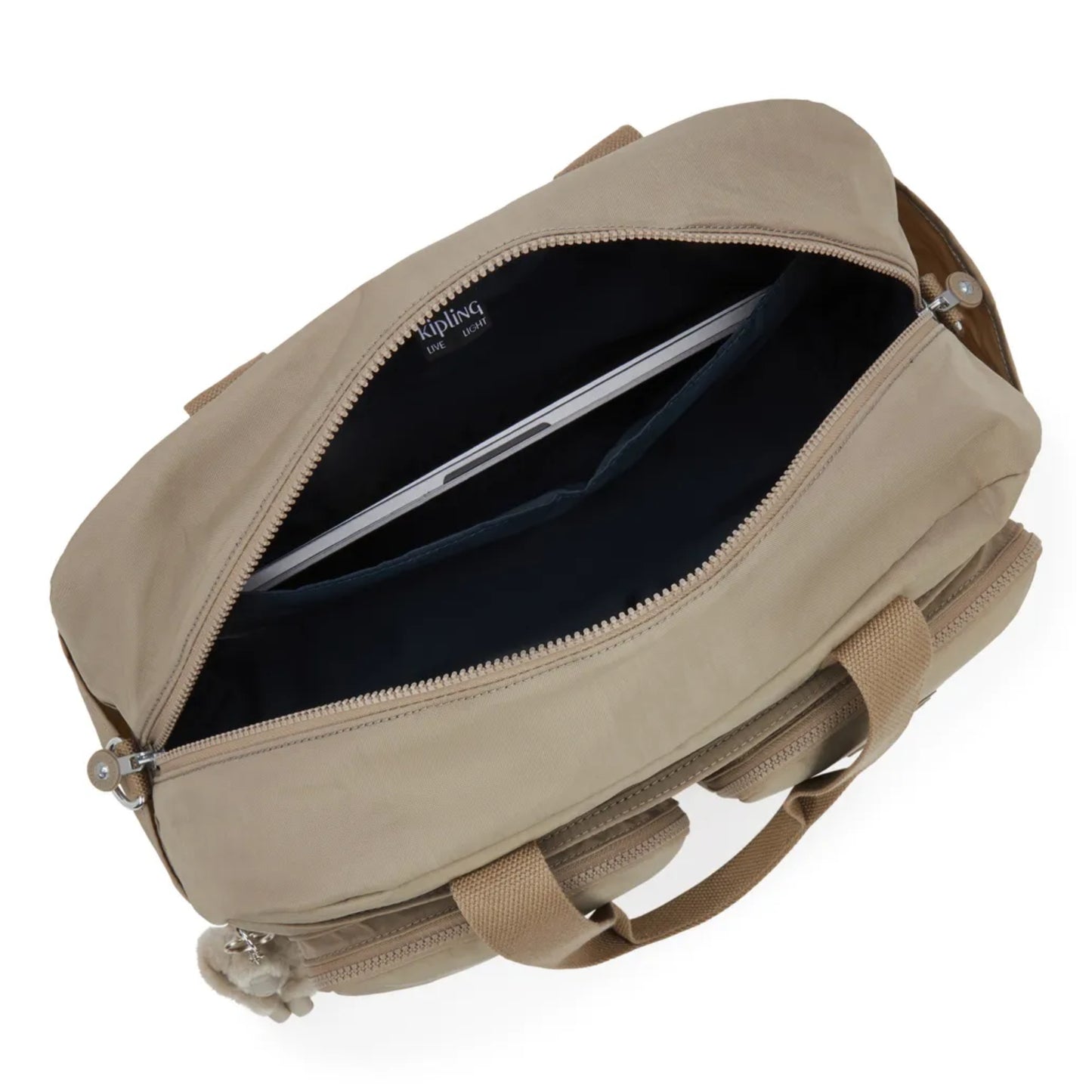 Bolsa de Mão - Kipling - Defea XL - Soft Taupe - Bege - lateral