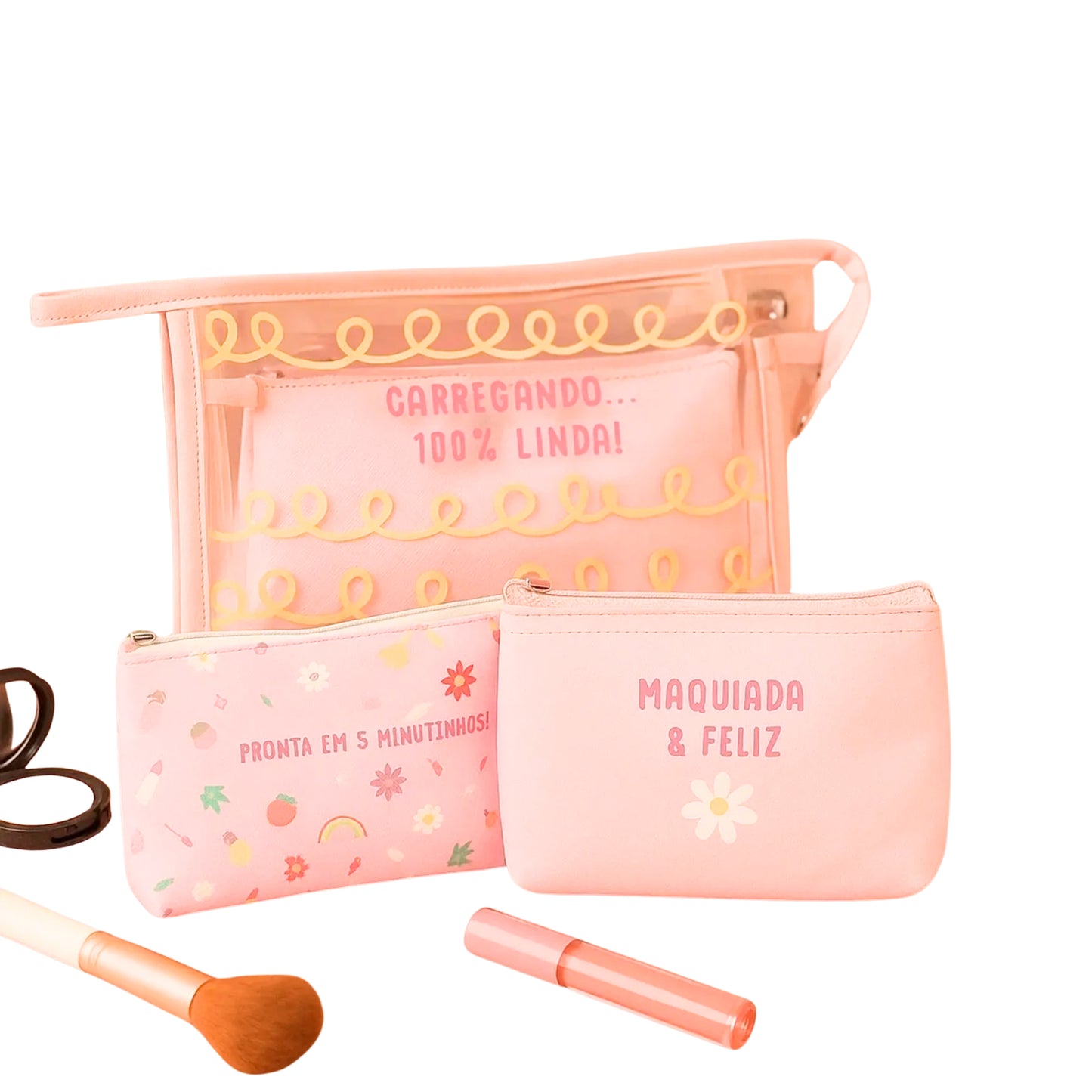 Necessarie - Florie - c/ Três Bolsas - Rosa