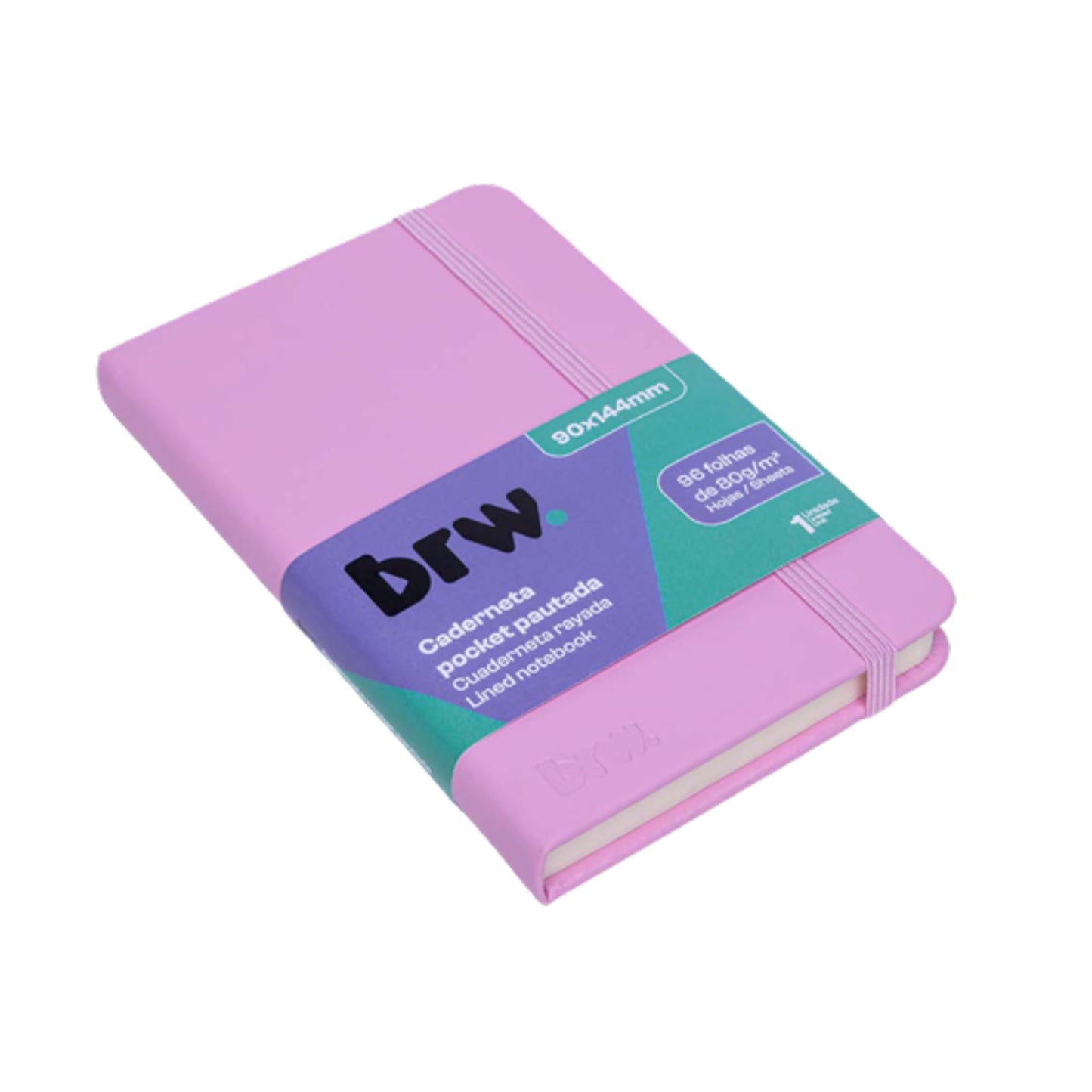 Caderneta - BRW - Pocket - Pautada - 90x144mm
