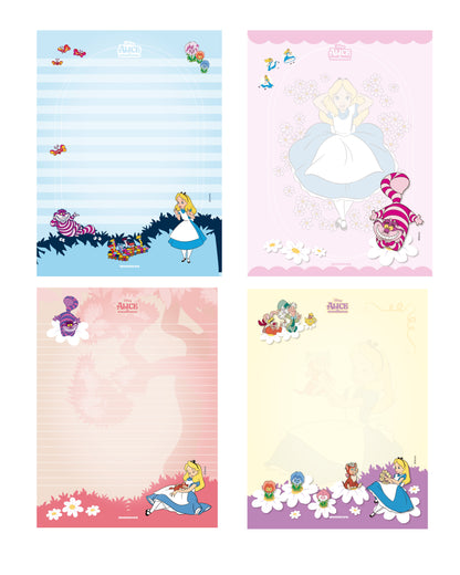 Papel de Carta - Animativa - Alice in Wonderland - NOVA COLEÇÃO - 48Fls