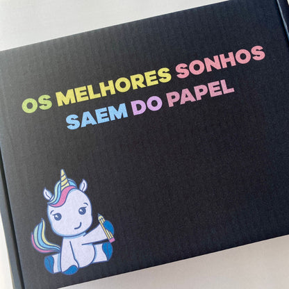 Caixa Aniversário da Gio - Papelaria Unicornio