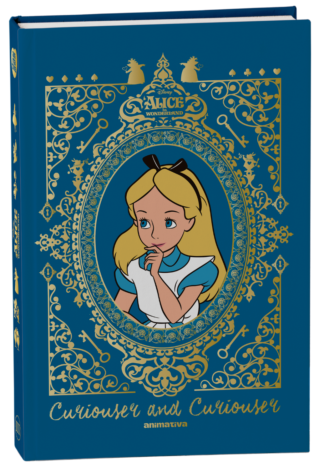 Caderno Colegial Alice in Wonderland Costurado 160 Folhas Animativa