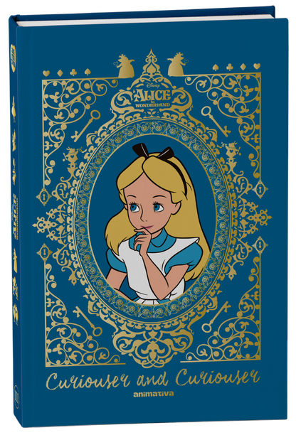 Caderno Colegial Alice in Wonderland Costurado 160 Folhas Animativa