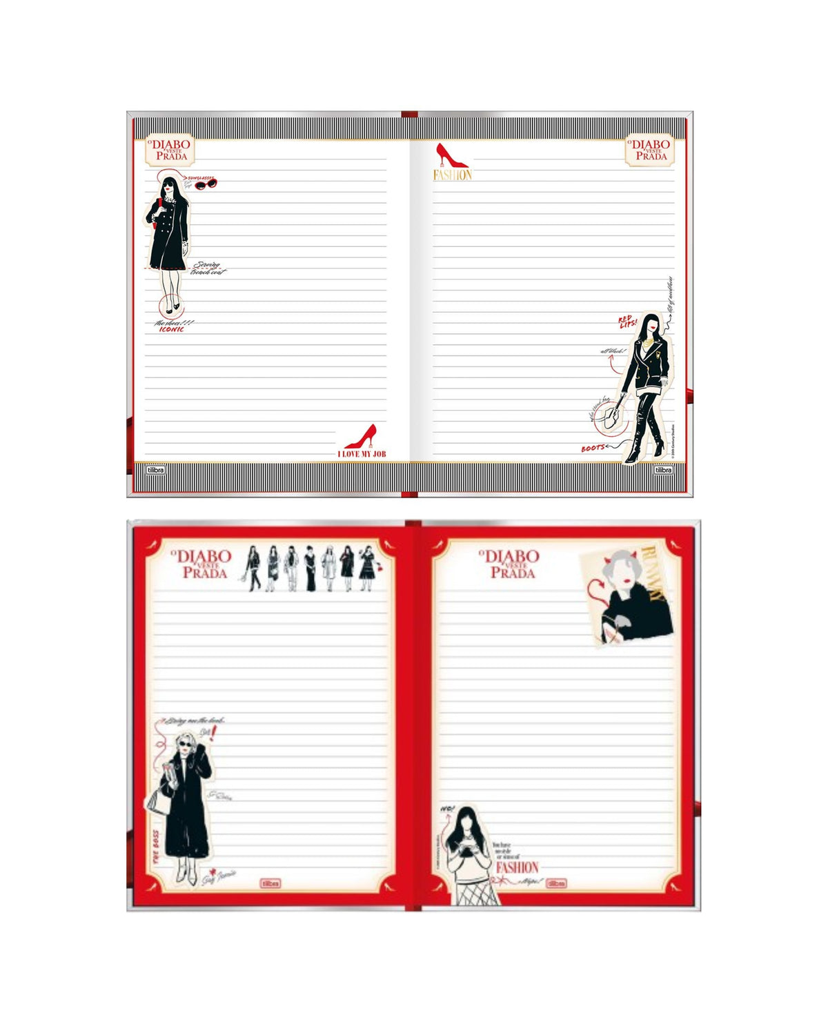 Caderno Colegial - Tilibra - O Diabo Veste Prada - 176mm X 239mm - 160Fls