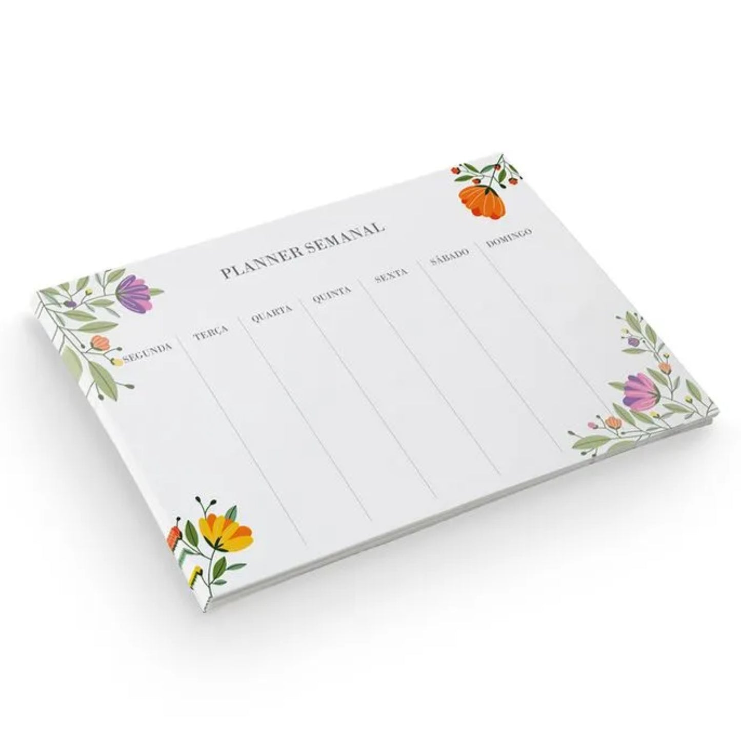 Planner de Mesa Semanal - BRW - Botânica -  54 Fls - 250mm x 170mm