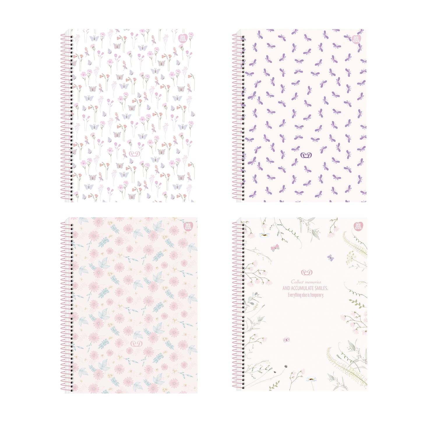 Caderneta Espiral - Animativa - Detalhes - Nova Coleção - 100mm x 148mm - 80 Fls