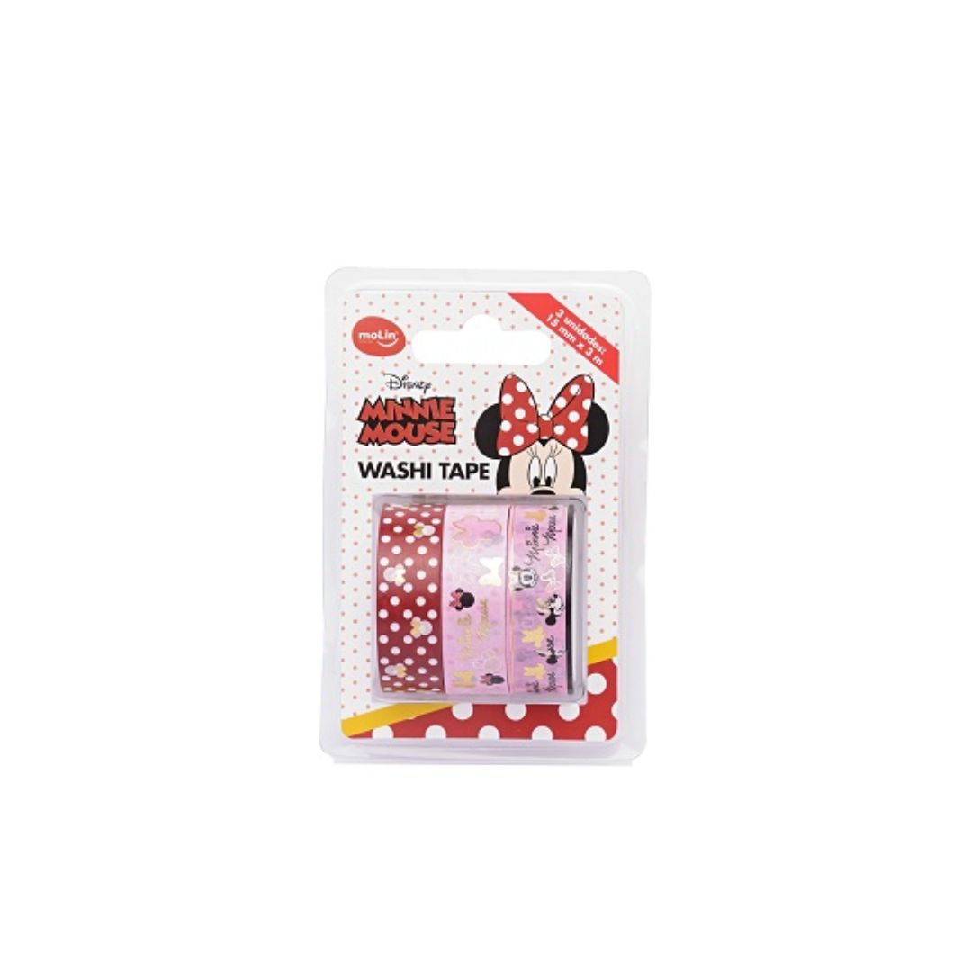 Washi Tape - Molin - Minnie Mouse Bl c/ 3 Unidades