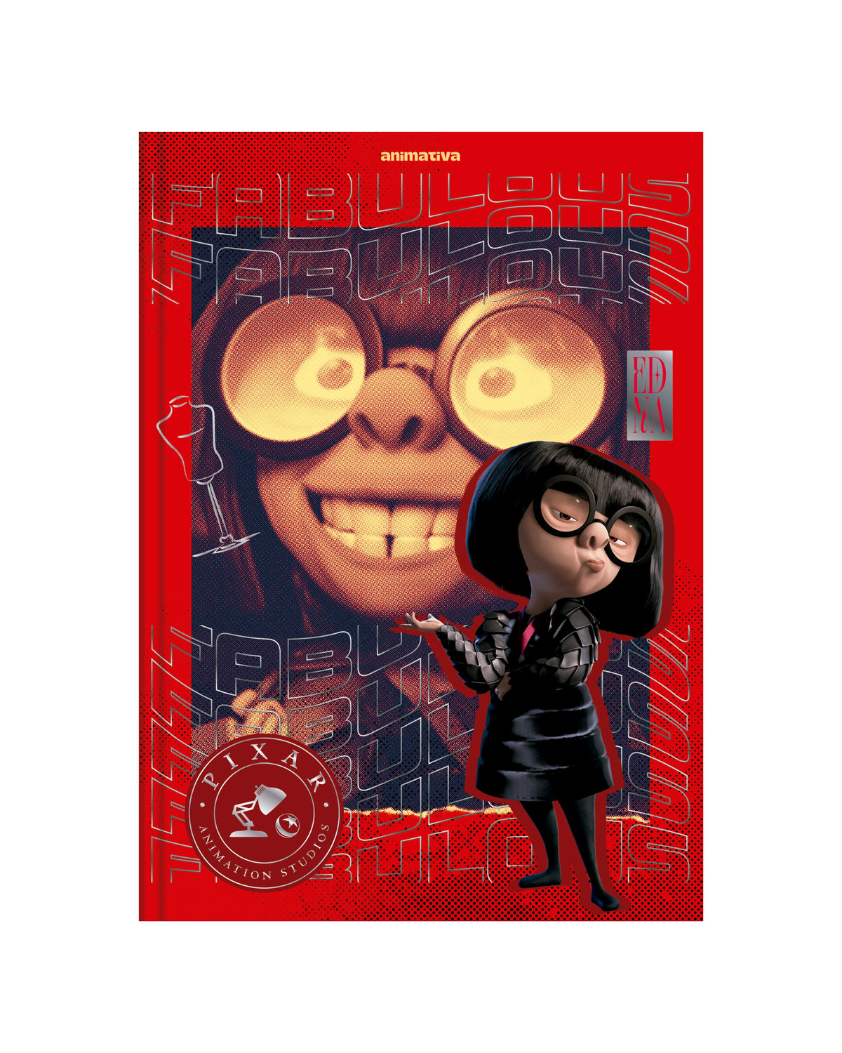 Caderno Colegial - Animativa - Pixar - 179 mm x 241 mm - 160Fls