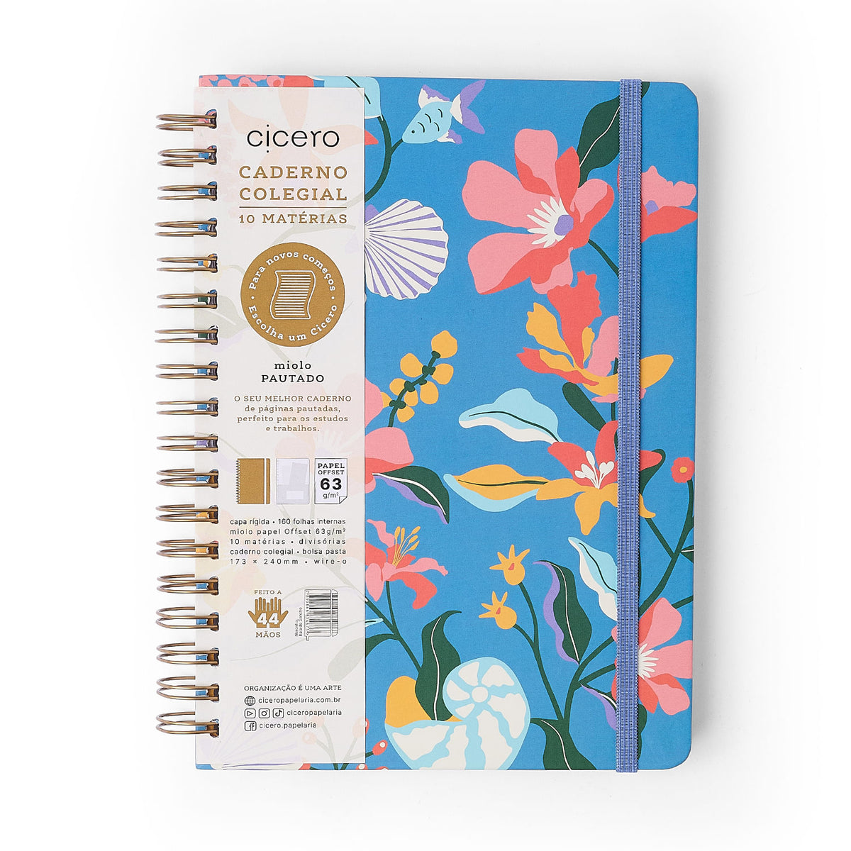Caderno Espiral - Cícero - Noronha Baia do Sancho - Pautado 17x24 10 Matérias 160 Fls - imagem 8
