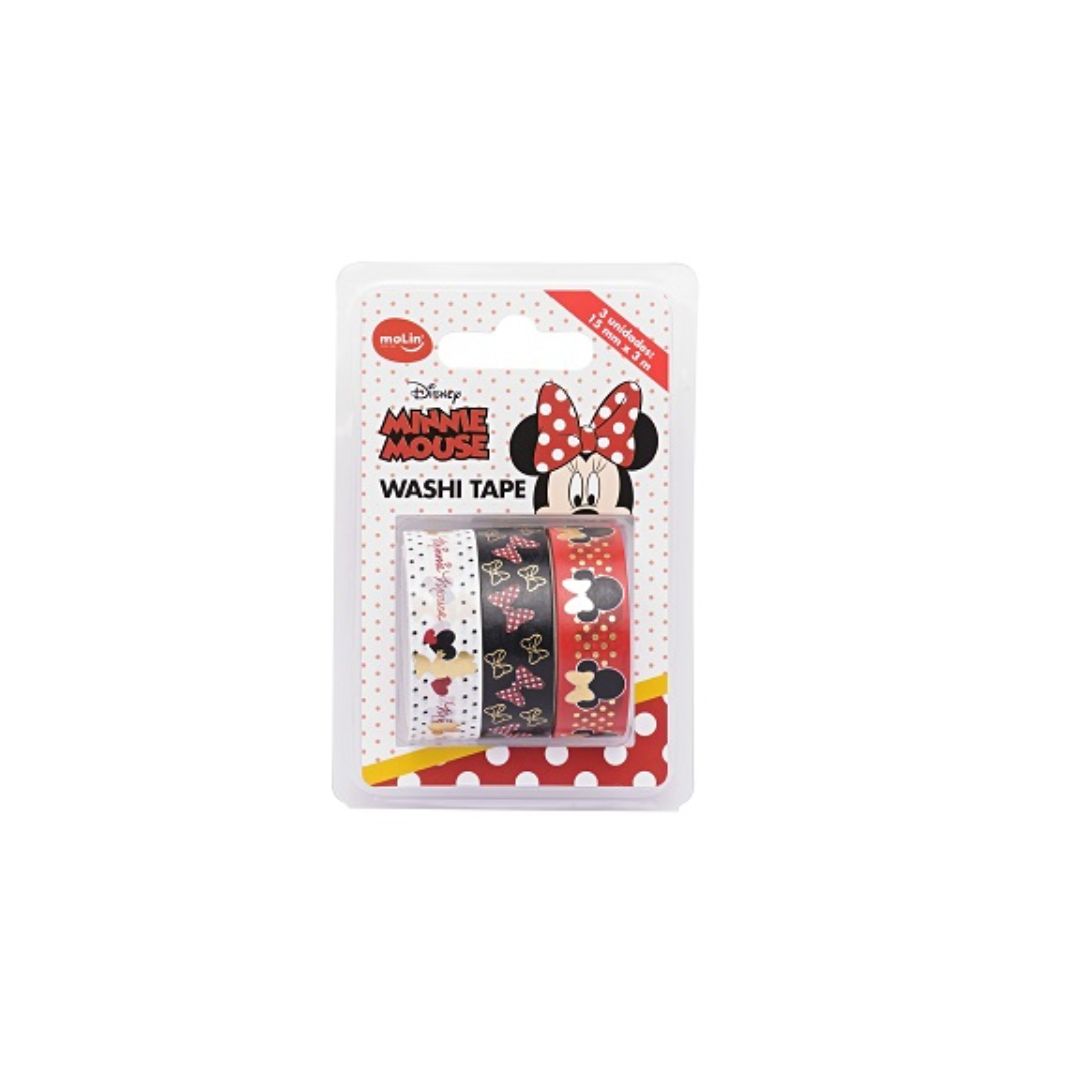Washi Tape - Molin - Minnie Mouse Bl c/ 3 Unidades