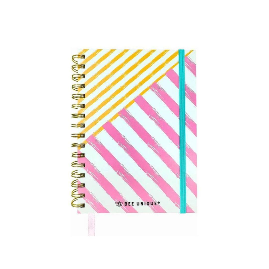 Caderno A5 - Bee Unique - Pastel Stripes Pautado 120 Fls