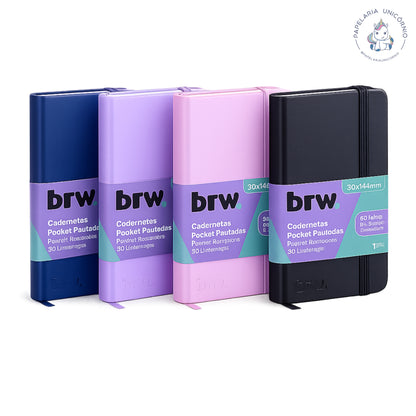 Caderneta - BRW - Pocket - Pautada - 90x144mm