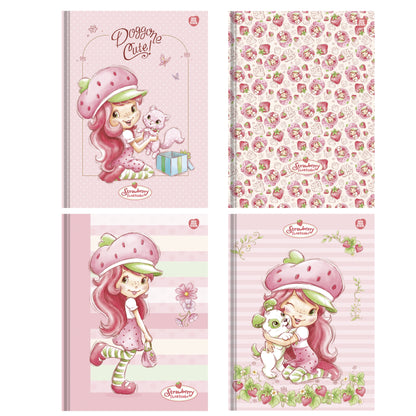 Caderno Colegial - Animativa - Moranguinho - 179mm x 241mm - 160Fls - c/ Cheirinho