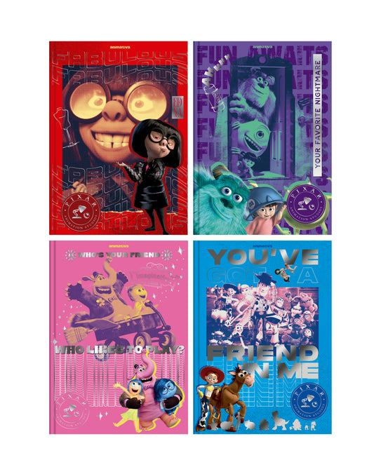 Caderno Colegial - Animativa - Pixar - 179 mm x 241 mm - 160Fls