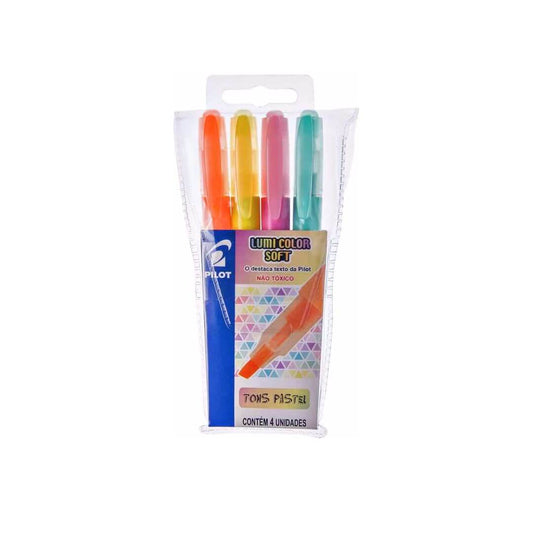 Marca Texto - Pilot - Lumi Color Pastel c/ 4 un