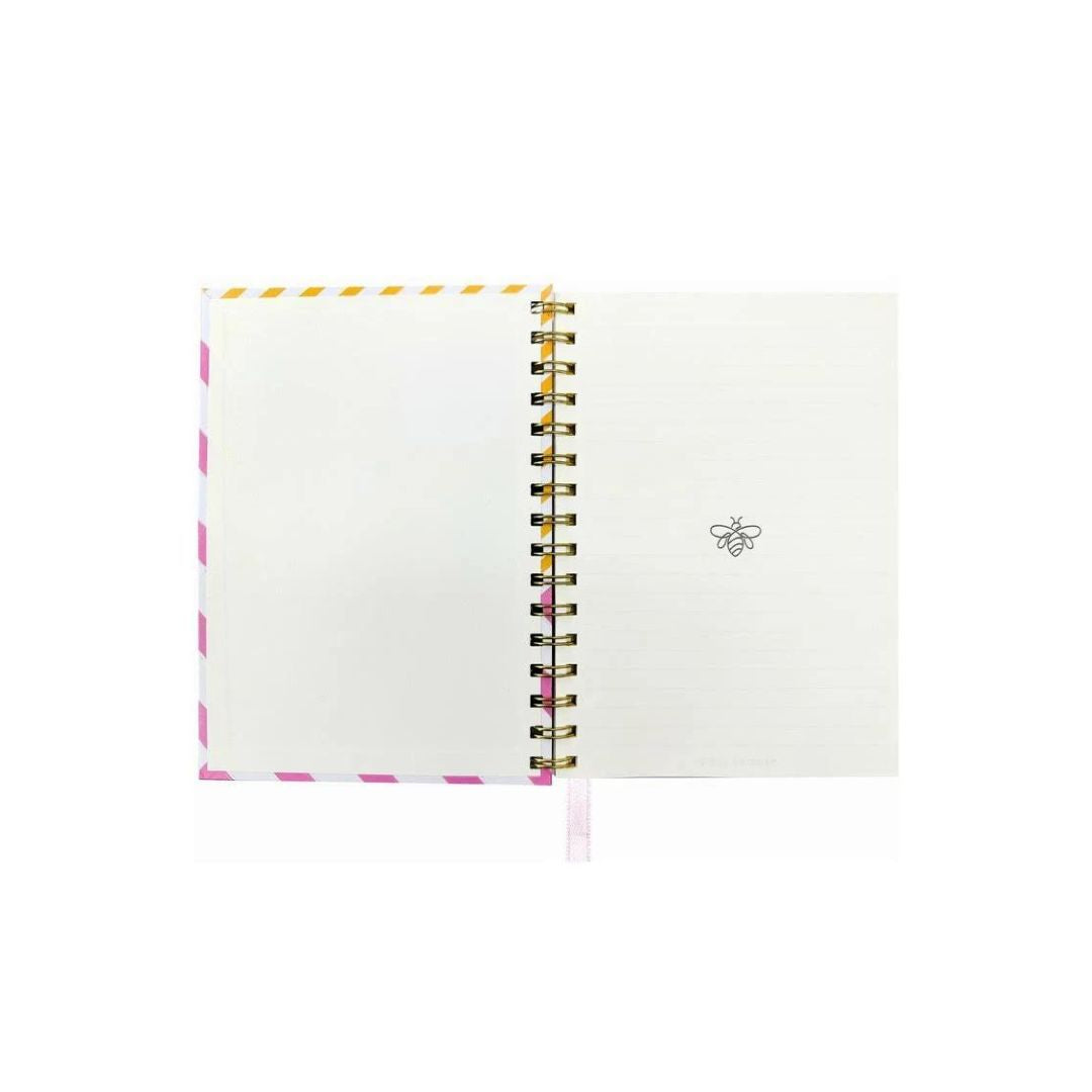 Caderno A5 - Bee Unique - Pastel Stripes Pautado 120 Fls