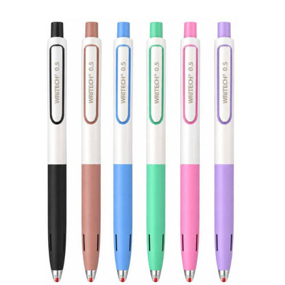 Estojo Caneta Gel - Writech - Retrátil Space Up 0.5mm - 6 Cores W-0154