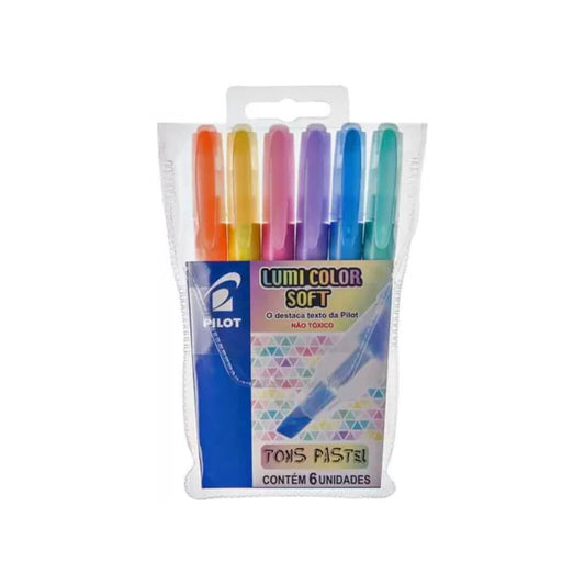 Marca Texto - Pilot - Lumi Color Pastel c/ 6 un