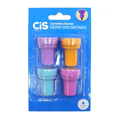 Carimbo - CIS - Stamp - Reino Encantado - Blister c/ 4 unidades