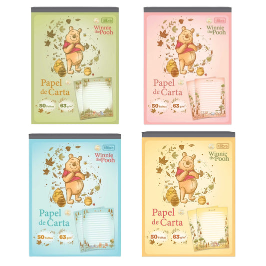 Bloco de Carta - Tilibra - Pooh -  50 Folhas